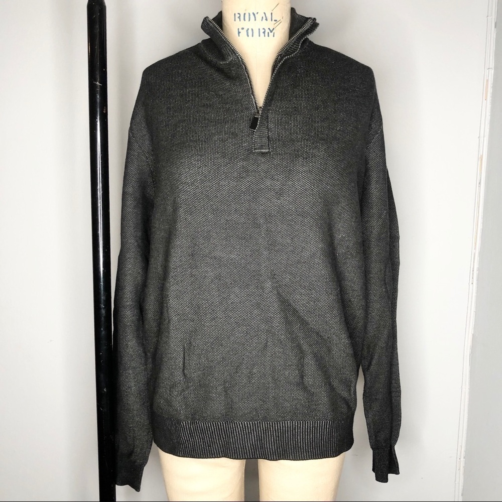 NEW Ike by Ike Behar Zip Waffle-Pique Mens Sweater Size Large - Picture 3 of 7